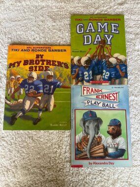 Children's Books: Game Day, By My Brother's Side, Frank and Ernest Play Ball